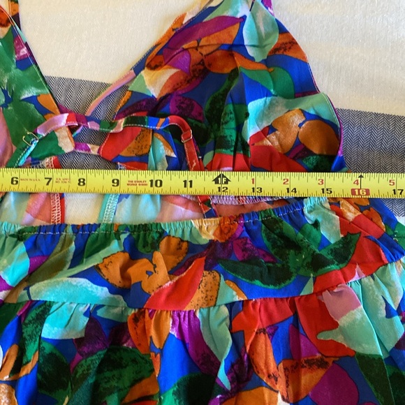 Allover VCay Floral Print Split Thigh Cami Dress. - Picture 9 of 9